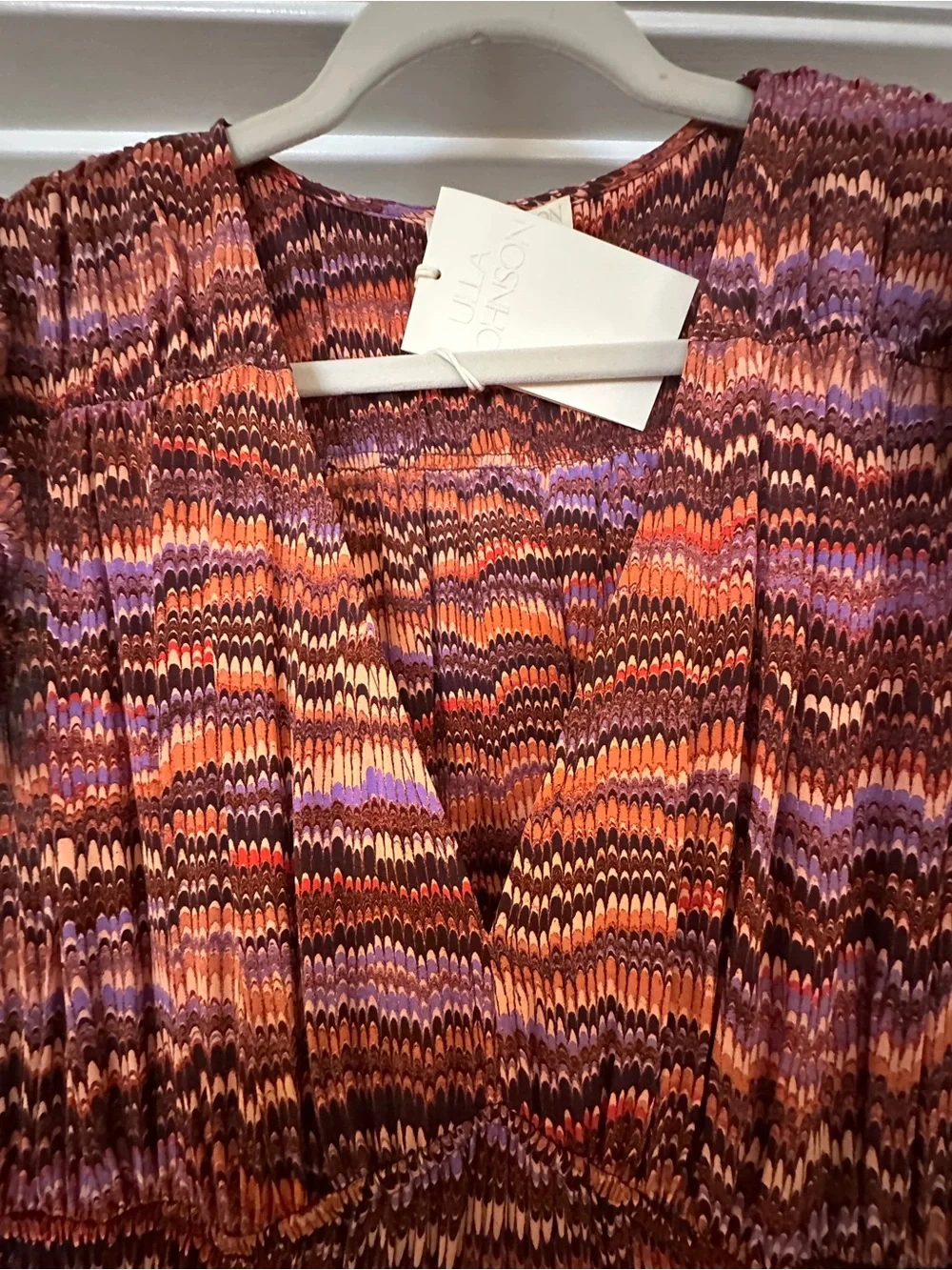 Ulla Johnson V-neck Bendetta midi dress in Purple Sapphire, Firenze-Print sz 12 - Picture 6 of 11